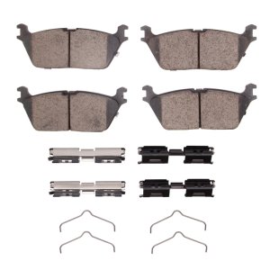Jeep Grand Wagoneer L Brake Pads - Rear - R1 Concepts - R1 Ceramic Pads & Hardware Kit - `19-`25
